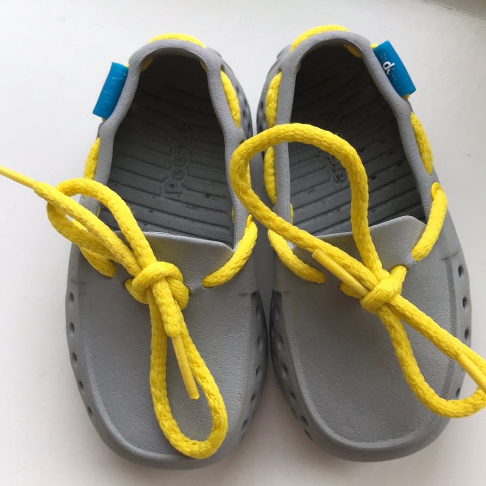 Kids people plastic shoes